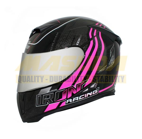 CASCO CERRADO IR-311 DOT MICA IRIDIUM ALPHA ROSA M