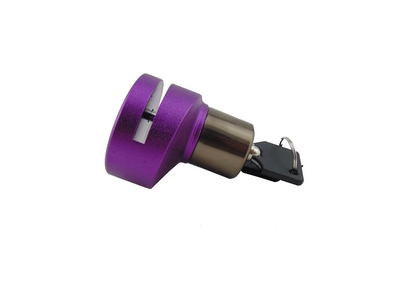 CANDADO ANTIRROBO PARA DISCO FRENO DE MOTOCICLETA IR-01 MORADO