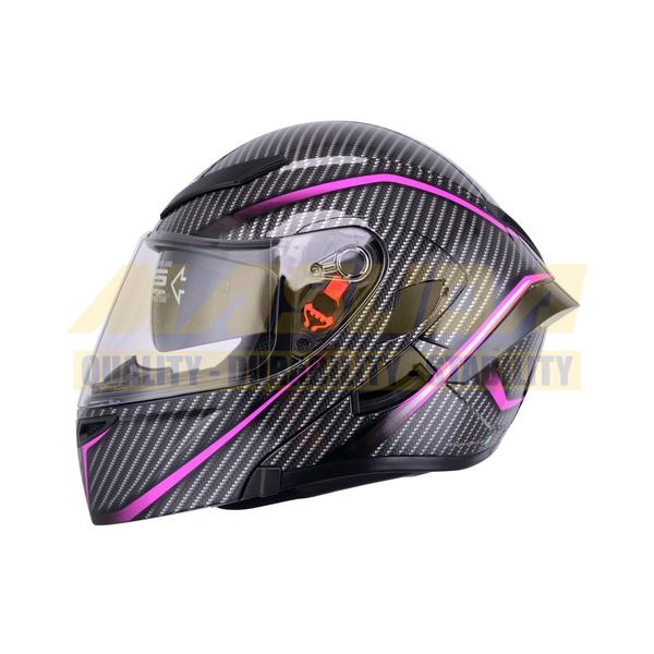 CASCO ABATIBLE  DOT IR-121 DARK PHOENIX FIBRA CARBON VIOLETA BRILLO S