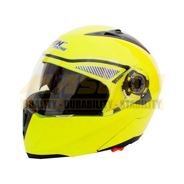 CASCO ABATIBLE IR DOT COLOR LISO VERDE FLUORESCENTE  XXL