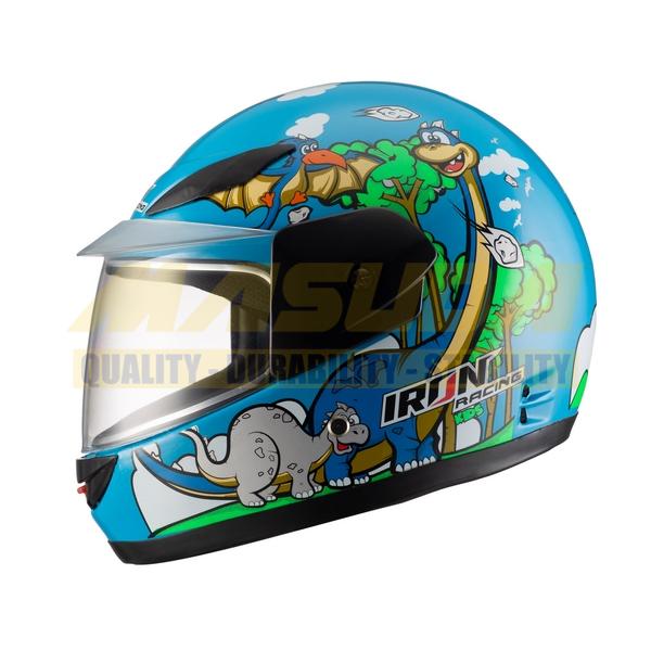 CASCO INTEGRAL IR-109 DINO KIDS AZUL UNITALLA