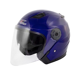 CASCO 3/4 DOBLE MICA DOT MODELO EUPOREO AZUL M